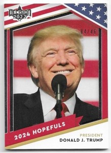 2023 DECISION UPDATE DONALD J. TRUMP 2024 HOPEFULS SILVER FOIL INSERT CARD /46