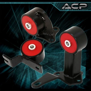 For 88-1991 Honda Civic Crx Ef Vtec 3Pc Motor Mounts B16 B18 Series Swap Jdm Red - Picture 1 of 3