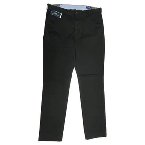 Polo Ralph Lauren Mens Stretch Classic Fit Flat Front Chino Black Pants $110 - Picture 1 of 3