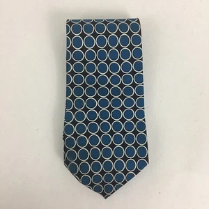J.Crew Blue Oval 100% Silk Men's Dress Neck Tie P07 - Picture 1 of 4