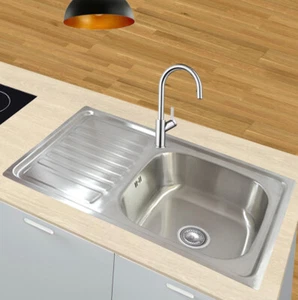 80x50 Spülbecken Edelstahl 304 0,8mm,Einbauspüle Spüle Küchenspüle groß eckig - Bild 1 von 5