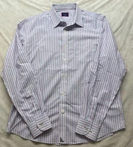 Camisa UNTUCKit para hombre grande rosa informal a rayas con botones - Imagen 1 de 9