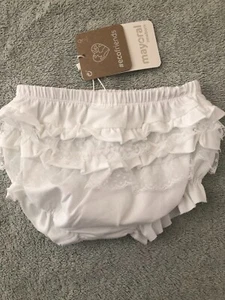 Mayoral Girls White Ruffled Bloomers 12 Months NWT - Picture 1 of 2