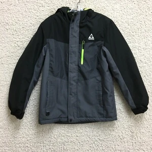 Gerry Jacket Large Youth Gray Full Zip Pockets Hooded Windbreaker Outdoor Boys L - Picture 1 of 15
