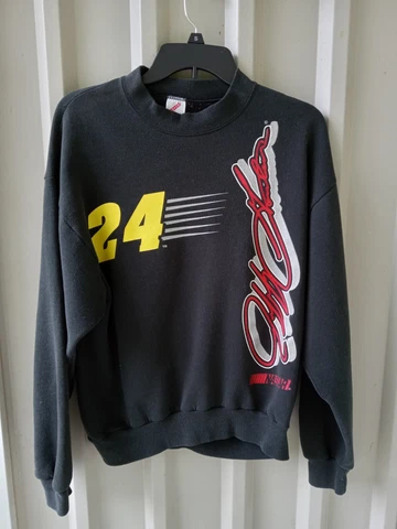 Vintage Jeff Gordon #24 Nascar Dupont Sweatshirt in Black, Medium Size Cover