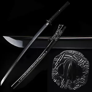 All Black T10 Steel Japanese Samurai Sword Katana Razor Sharp Full Tang AU Stock - Picture 1 of 16