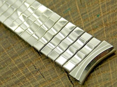 Correa de reloj Lenox EE. UU. vintage expansión acero inoxidable 17,5 mm nueva de stock sin usar Foto 1 de 3