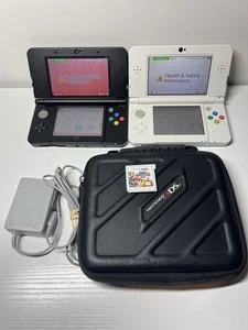 Two New Nintendo 3DS Black Friday Mario Editions - Black and White - Picture 1 of 24
