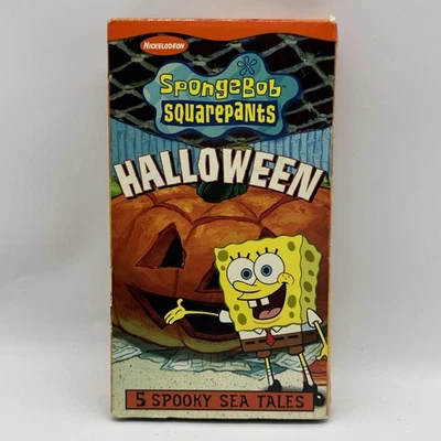 SpongeBob Squarepants Halloween VHS Nickelodeon 5 Spooky Sea Tales  - Image 1 of 4