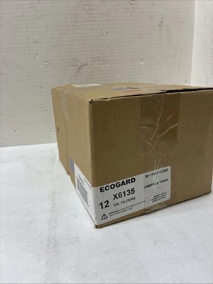 Ecogard 高级墨盒发动机机油过滤器 X6135 12 盒 — 第 1/2 张图片