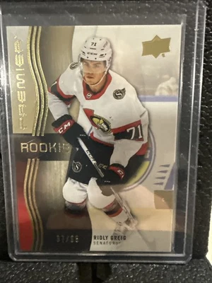 2023-24 Upper Deck Premier Ridly Greig GoldRookie RC /65 #127 - Image 1 of 3