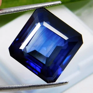 Impresionante piedra preciosa de corte radiante azul iolita de Ceilán natural certificada de 27,30 quilates - Imagen 1 de 8