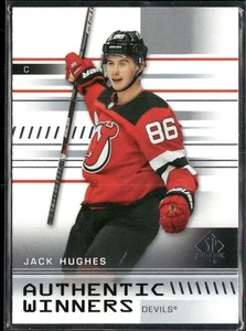 2019-20 SP Autentico Jack Hughes Autentico Vincitore RC #AW-JH New Jersey Diavoli - Foto 1 di 2