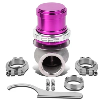 ESCAPE UNIVERSAL EXTERNO 40MM TURBO BANDA V 5" WASTEGATE BYPASS + RESORTE PÚRPURA Foto 1 de 4