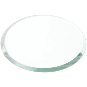 Plymor 2.5" Round, 3mm Thick Beveled Clear Glass Circle - Picture 1 of 1