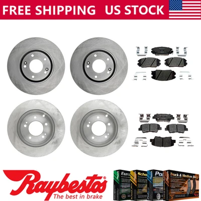 Rotores de freno delanteros traseros y pastillas de freno de cerámica para Hyundai Azera 2010-2011 Foto 1 de 4