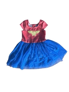 Wonder Woman Costume Toddler Girls 3T Tutu Dress Superhero Halloween Outfit - Picture 1 of 3