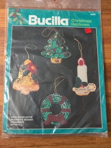 Bucilla Weihnachten Erbstück JEWELED DELIGHTS 4er Set Filz Pailletten Ornamente 82482 - Bild 1 von 3