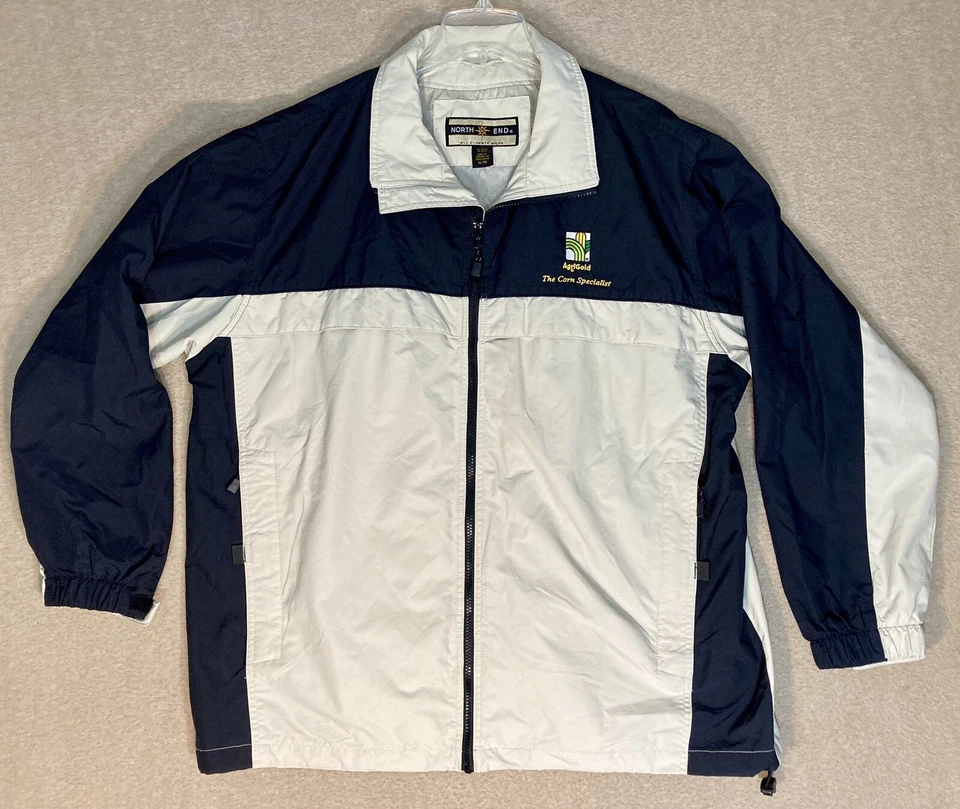 AgriGold Jacket Men’s XL Full Zip Pockets North End Light Weight Black & Tan - Image 1 of 4