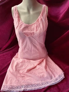 * 60 er Nylon * Falda interior * Vestido interior * Negligee * Rosa * 40/42 - Imagen 1 de 4