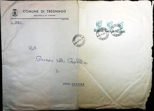 1968 S.GIORGIO £.500 STRISCIA DI TRE su LETTERA CINQUE PORTI (294419) - Picture 1 of 2