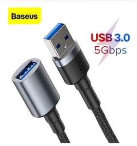 BASEUS USB 3.0 M-F VERLÄNGERUNGSKABEL 1 METER FÜR PC/LAPTOP/TV/PS4 PREMIUM QUALITÄT - Bild 1 von 6