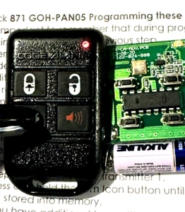 Codealarm aftermarket replacement controller FOB GOH-PAN05 clicker remote PHOB - Bild 1 von 16