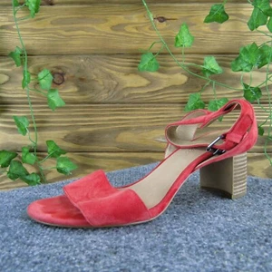 Madewell Women's  Ankle Strap Red Leather Sz 7.5 Medium Gently Used 2025 - Picture 1 of 6