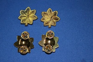 COLLAR DE METAL DORADO ESTILO SEGUNDA GUERRA MUNDIAL DE ESTADOS UNIDOS ESTILO MAYOR ROBLE RANGO EJÉRCITO AAF WAC ENFERMERA ETC - Imagen 1 de 1