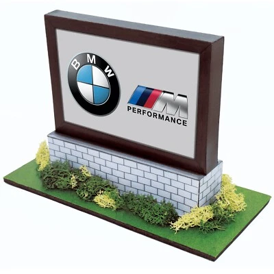 Real Racing Models Roadside Billboard "BMW" 1/43 scale slot car building - Image 1 of 4