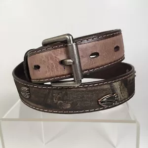 3D Belt Company Jungen Größe 28 braun Leder Tarngürtel Hirsch Track Details - Bild 1 von 8