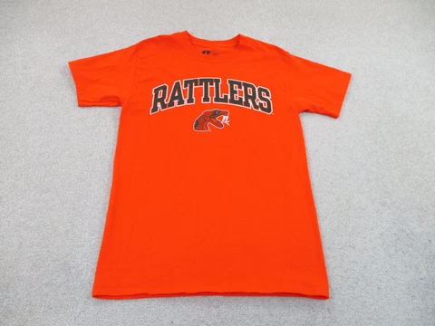 Florida A&M Rattlers Shirt Adult Small Orange Green Football Russell Mens Cover