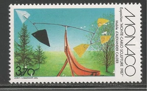 Mónaco #1576 (A487) en estado bastante bueno MNH - 1987 3,70 fr cola de rizado rojo, escultor móvil - Imagen 1 de 1