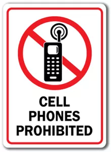 Cell Phones Prohibited Sign - 10" x 14" OSHA Safety Sign - Picture 1 of 1