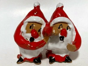 Lindo Papá Noel Hecho a Mano Decorativo Arcilla Roja Artesanal Figura Navidad Coleccionable - Imagen 1 de 5