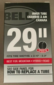 Bell Standard Bike Bicycling Bicycle Tubes, 29"x2.10-2.25" Presta