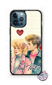 Valentine Couple 80s Love Personalized Phone Case fits iPhone Samsung Google - Picture 1 of 11