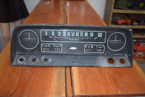 1964-66 Chevrolet Pickup / Truck Speedometer & 4 Gauge Cluster Good Working - Foto 1 di 4