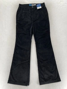 Old Navy Flare Trouser Pants Women's 6 Black Velvet Stretch Extra High Rise NWT - Picture 1 of 13