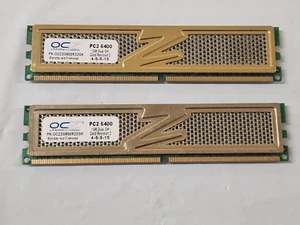 2GB 2 x 1GB OCZ Gold OCZ2G800R22GK DDR2-800MHz 240-Pin Non ECC Memory RAM - Picture 1 of 6