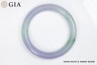 GIA 78.9g LAVENDER AND GREEN JADE BANGLE SIZE 8
