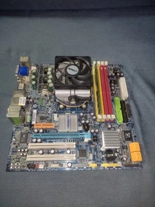 Gigabyte GA-MA69GM-S2H mATX Motherboard AMD Athlon 64 X2 4400+ AM2 Retro - Afbeelding 1 van 9