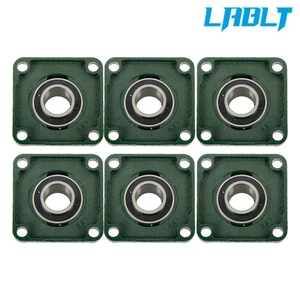 LABLT 6× UCF206-20 1-1/4" Bore Pillow Block Flange Bearing 4 Bolt Solid Base - Picture 1 of 12
