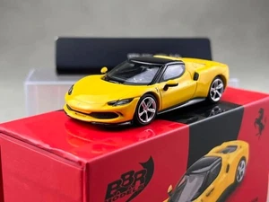 ZD BBR 1:64 Amarillo 296 GTB Techo Duro Carreras Modelo Deportivo Diecast Metal Coche BN - Imagen 1 de 11