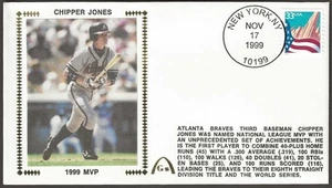 Chipper Jones Un-Signed 1999 NL MVP Gateway Stamp Cachet Atlanta Braves - Bild 1 von 5