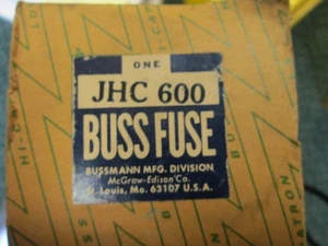 Bussman Fuse, JHC600, 600A 600V, New Surplus - Picture 1 of 2