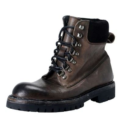 Dolce & Gabbana Hombre Cuero Botas Militares Zapatos Talla 6 7 Foto 1 de 4