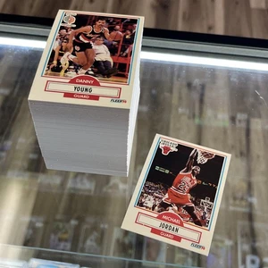 1990-91 Fleer Basketball Complete Set 1-198 NBA W/ Jordan Bird Kemp Hardaway - Picture 1 of 9