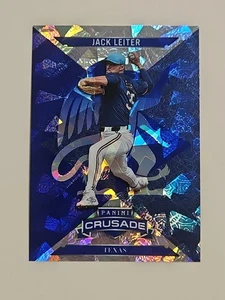 2025 Panini Crusade #68 Jack Leiter Blue Cracked Ice Prizm Texas Rangers MLB - Picture 1 of 2