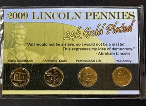 4-2009 P&D 24 Karat Gold Plated, Lincoln Penny - Picture 1 of 14